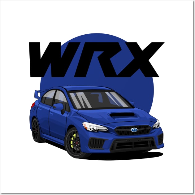 wrx blue t-shirt Wall Art by masjestudio